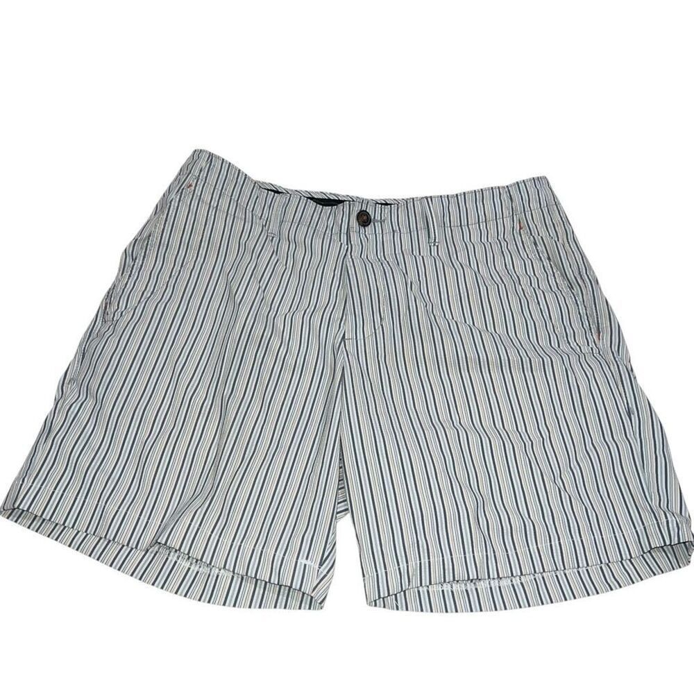 Tommy Bahama Grey, White & Tan Striped Shorts - Size 32